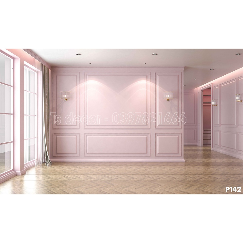 Phông nền màu Hồng Pink Kute 3d 5D khổ lớn