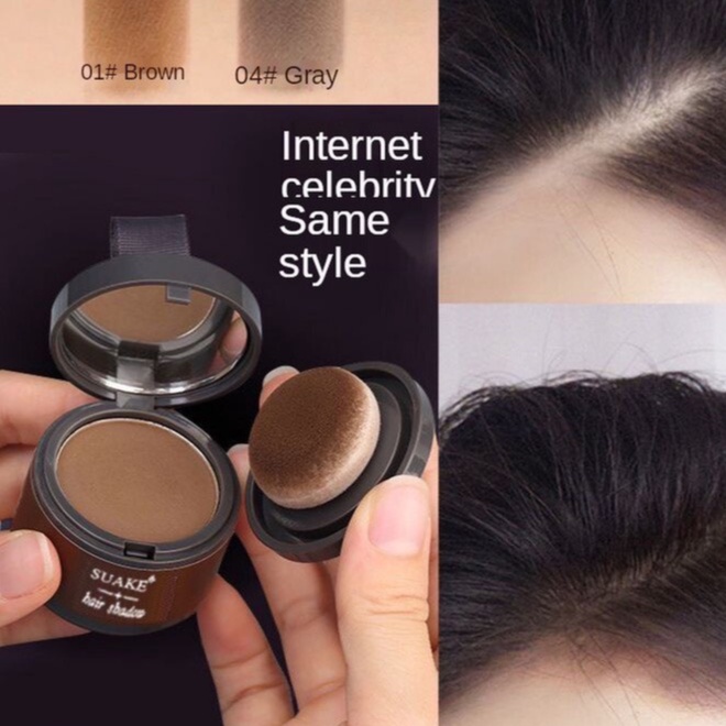 Phấn Che Khuyết Điểm Tóc Pang Pang Hair Shadow, phấn phủ hói đầu, phấn phủ hói tóc tiện lợi
