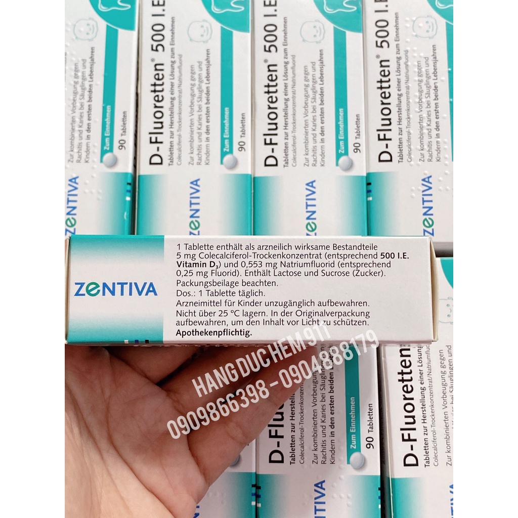 Vitamin D Fluoretten 500IE nội địa Đức 90 viên