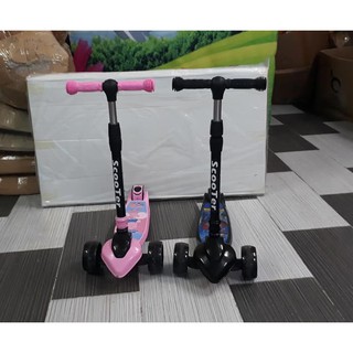 [Sỉ=lẻ] Xe trượt Scooter bánh to 3 chế độ (hàng Cao cấp có nhún giảm xóc + phanh chân)