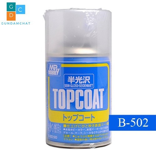 Sơn trong suốt Topcoat b502 Semi Gloss Mr Hobby bảo vệ mô hình