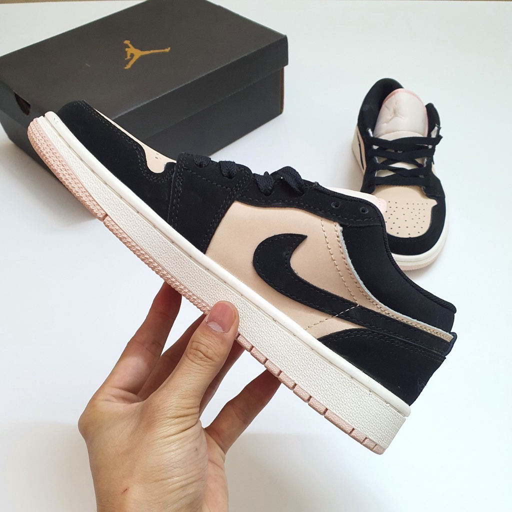 Giày Sneaker Jordan 1 Low Guava Ice Cao Cấp Fullbox, Giày thể thao nữ jordan cổ thấp đen hồng cute cực kì dễ phối đồ