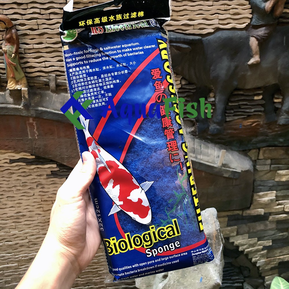 Xốp lọc 2 lớp dành cho bể cá kích thước 30x12x2cm