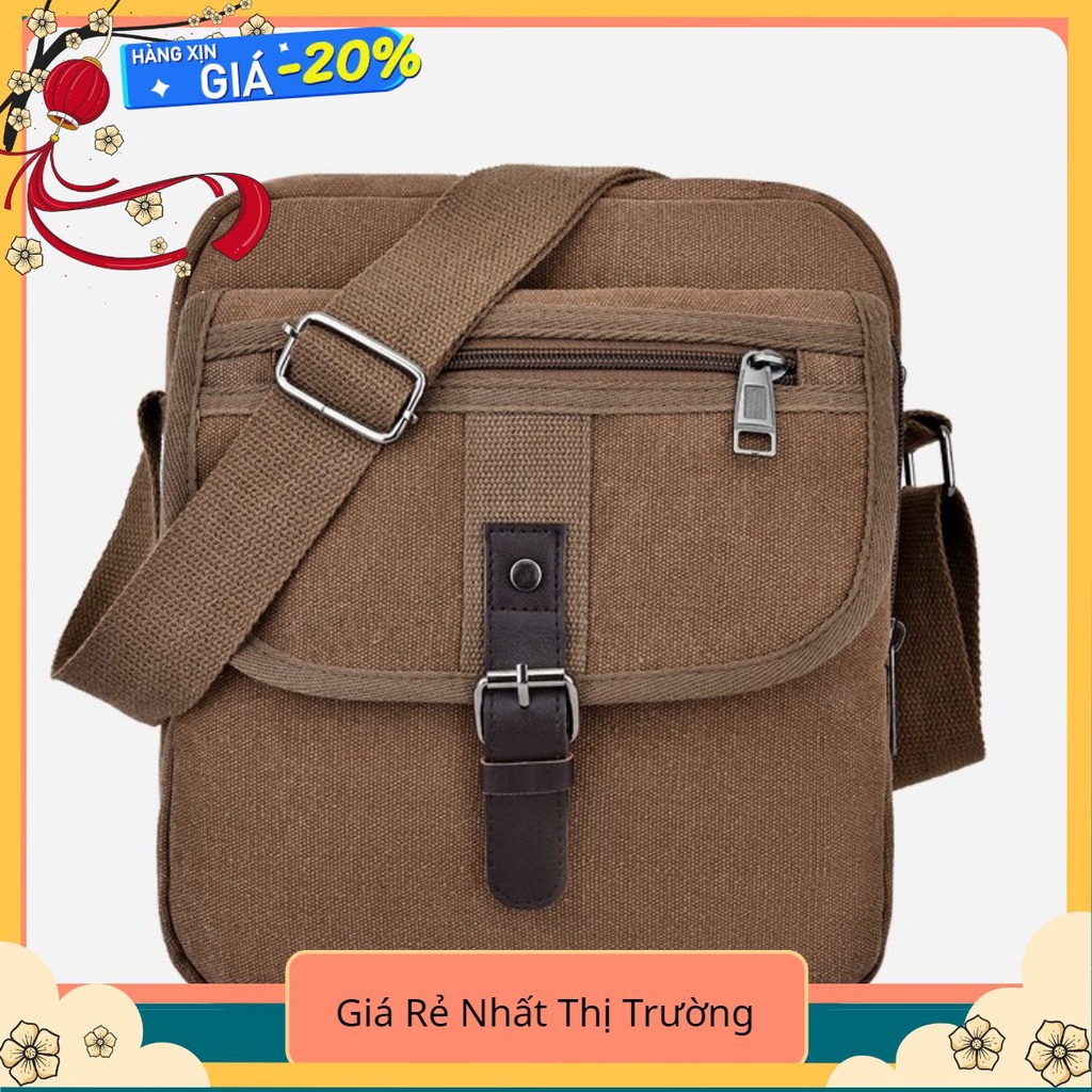 Túi đeo chéo cho nam vải kaki phong cách, chất xịn chắc chắn gọn gàng.