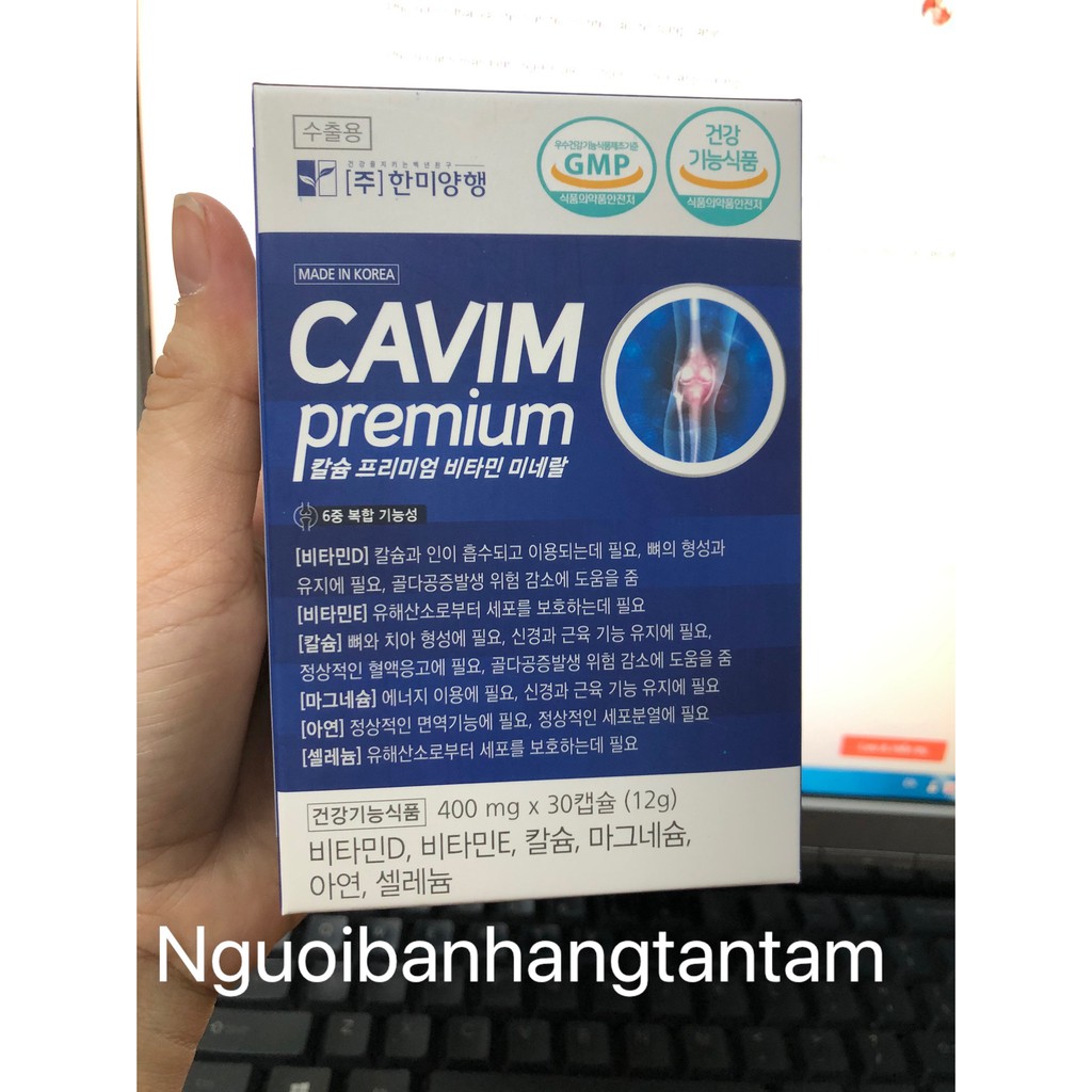 Cavim Premium viên bổ sung canxi hỗ trợ giảm nguy cơ loãng xương