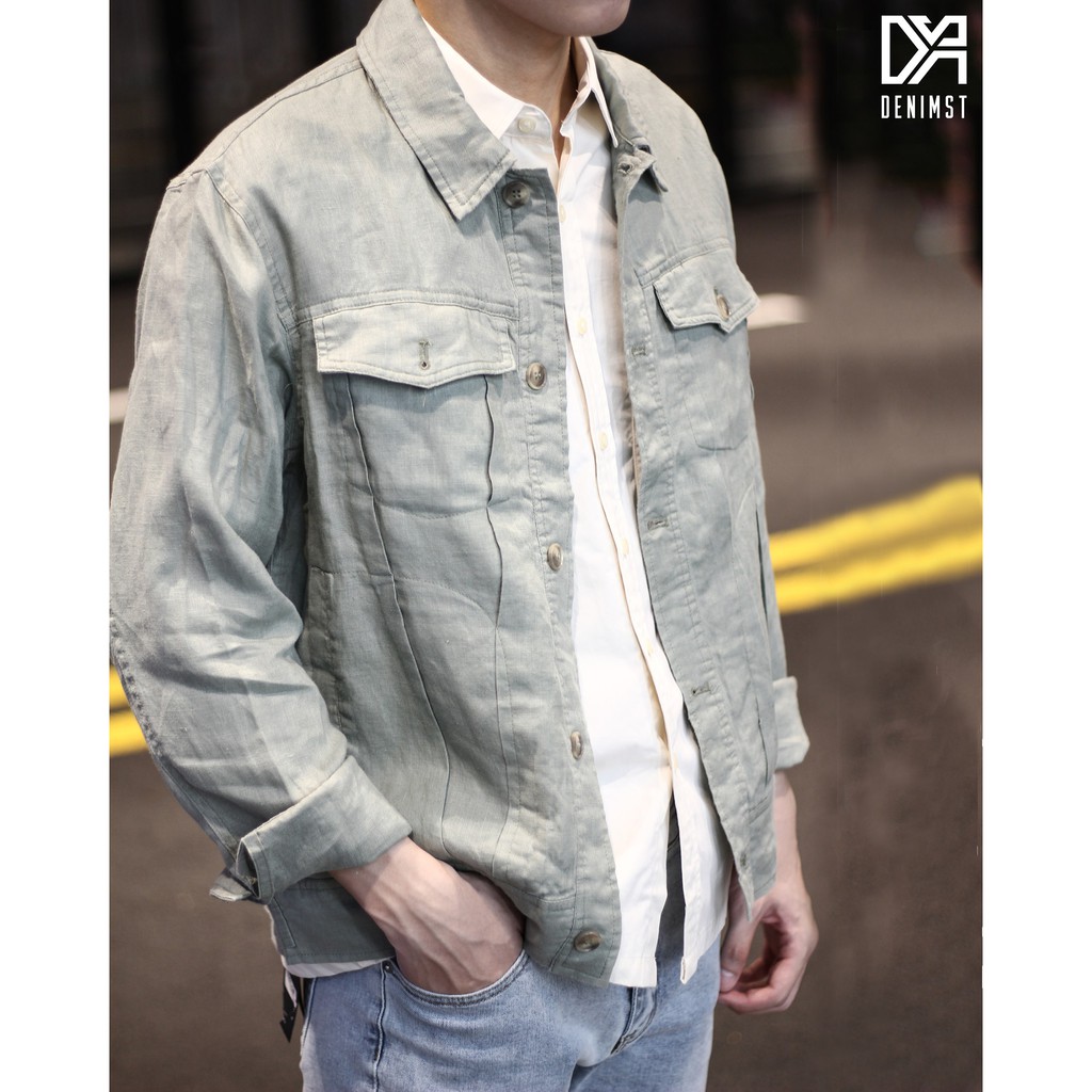 Áo Khoác Nam Cao Cấp DENIMST 8860 Chất Đũi, Dáng Suông