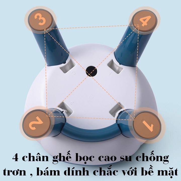 Ghế Ăn Dặm Tập Ăn Cho Bé Gấp Gọn Chân THấp Có Còi Kêu