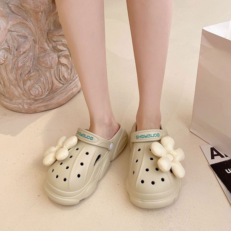 Xăng đan đi biển RENBEN đính hoa dễ thương thời trang 2022 cho bạn gái