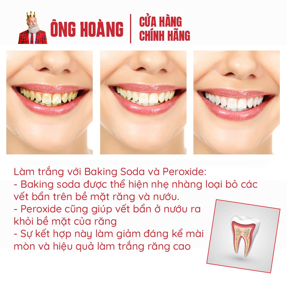 Kem đánh răng Baking Soda làm trắng & bảo vệ răng loại bỏ ố vàng