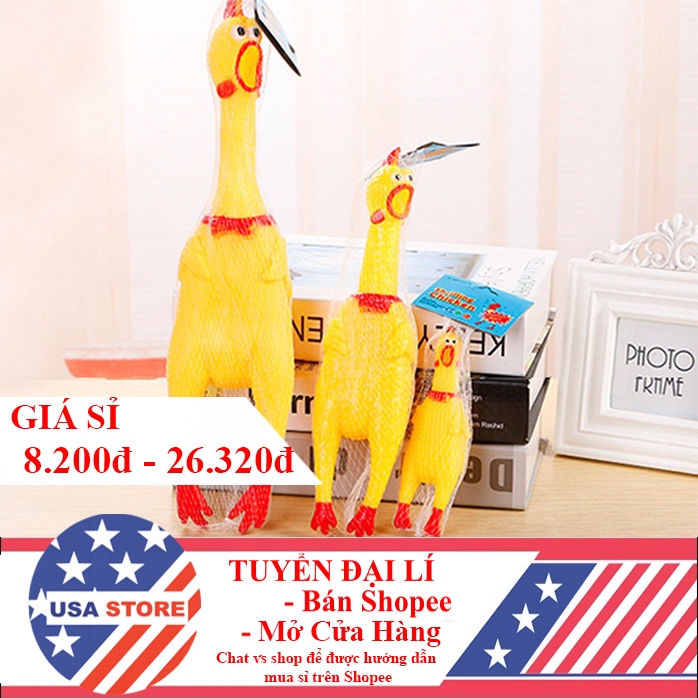 GÀ BÓP Biết Kêu Shrilling Chicken, Phát Ra La Hét Tiếng Gà Ngộ Nghĩnh - Đồ Chơi Chó Mèo - Bộ Sản Phẩm Đồ Bóp Giảm Stress