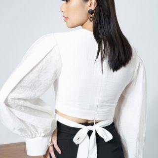 Áo kiểu croptop cột nơ