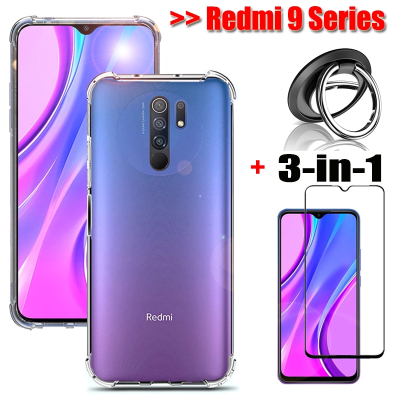 Ốp Lưng Tráng Gương Có Giá Đỡ Vòng Nhẫn 3 Trong 1 Cho Redmi 9 / Redmi 9 / Note 9 Pro / Redmi Note 9s / Xiaomi Redmi 9