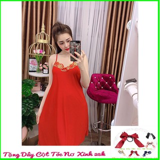 Đầm Nữ Dễ Thương Mặc Ở Nhà,Chất vải thun lạnh mặc cực mát, co giãn mặc cực thích, nhẹ nhà