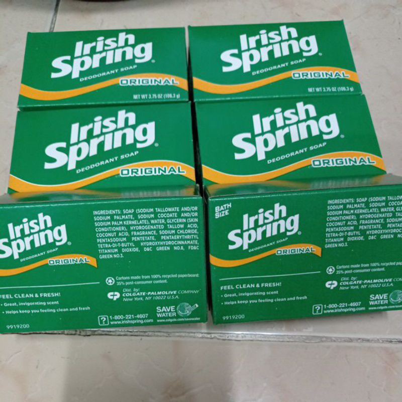 Xà phòng diệt khuẩn Mỹ Irish Spring deodorant Soap Original 106.3 gam