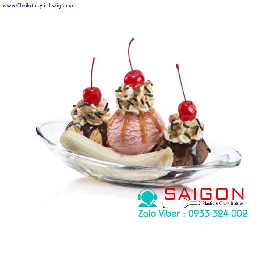 Dĩa kem  Ocean Delight Banana Split Dish , Nhập Khẩu Thái Lan