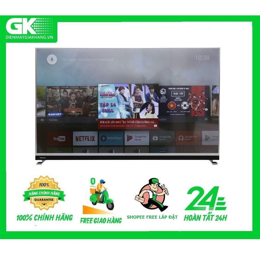 49U9750 - Miễn phí công lắp _ Android Tivi Toshiba 4K 49 inch 49U9750