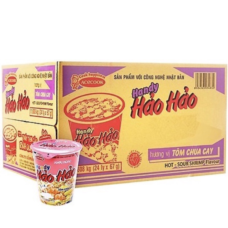 Date mới nhất - Mì ly Handy Hảo Hảo Hương Vị Tôm Chua Cay 67g