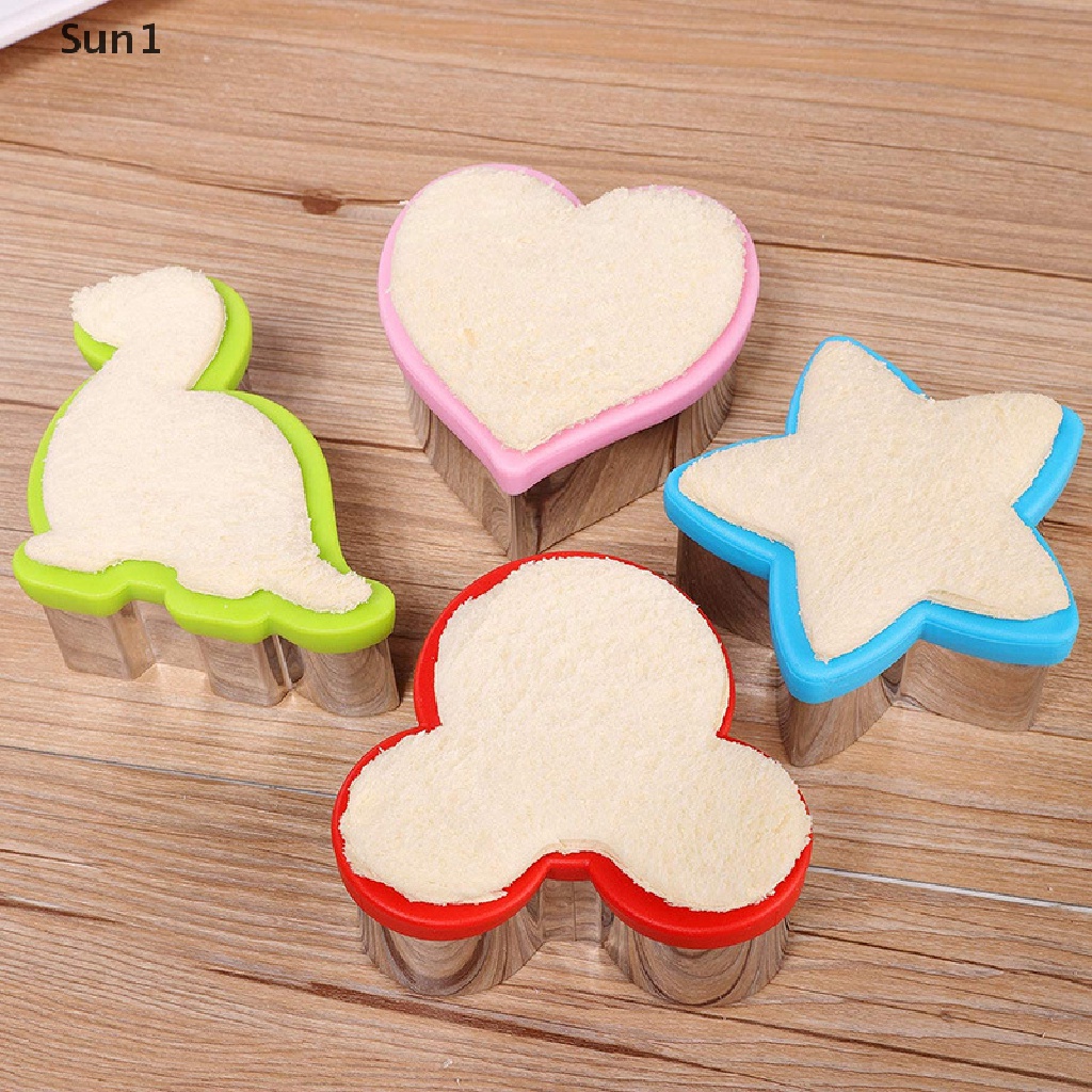 1 Khuôn Cắt Bánh Sandwich Bằng Thép Không Gỉ Hình Động Vật Đáng Yêu Dành Cho Trẻ Em