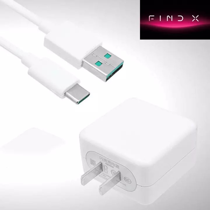Bộ sạc nhanh VOOC cho điện thoại OPPO Find X, R17 Pro, R17 / OPPO, K20, Note 8, Note 8 Pro,... chân Type-C đời mới