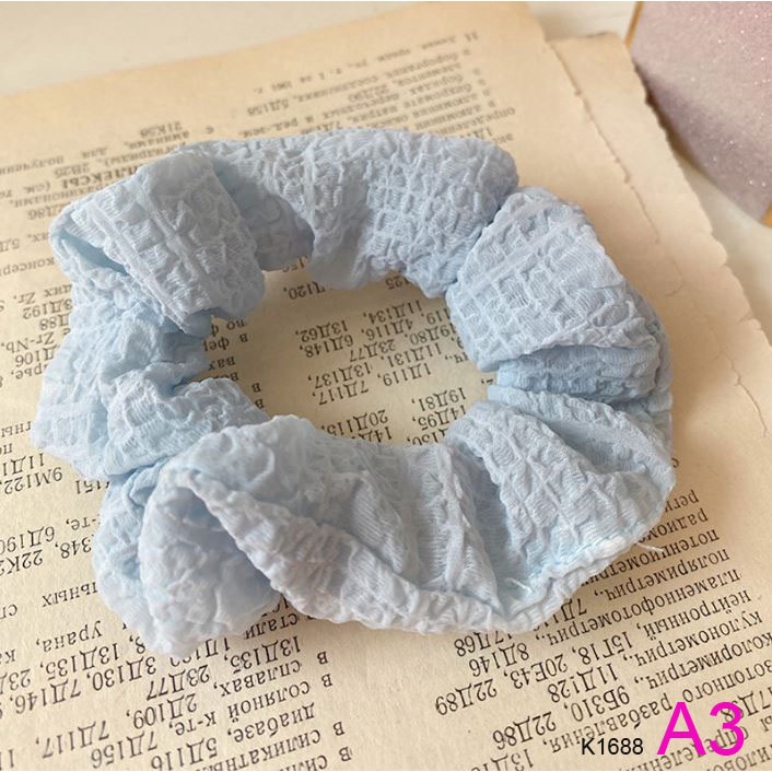 Sỉ buộc tóc scrunchies vải nhiều màu thời trang Orin K1688