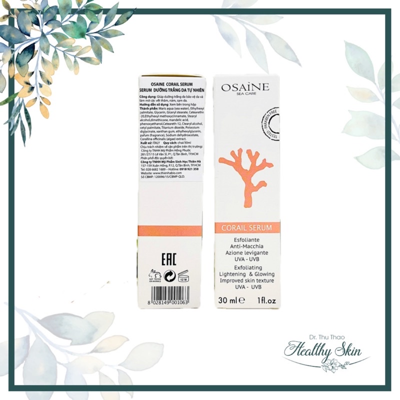 SERUM HỖ TRỢ LÀM SÁNG DA OSAINE CORAIL