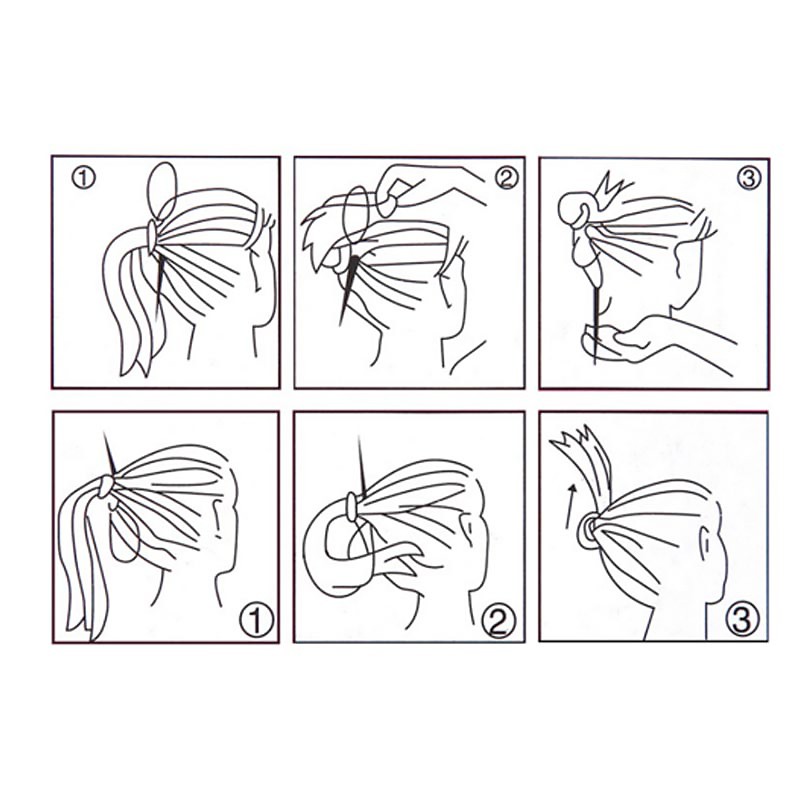 Bộ 2 dụng cụ nhựa màu hồng tạo kiểu tóc búi DIY tiện dụng cho nữ