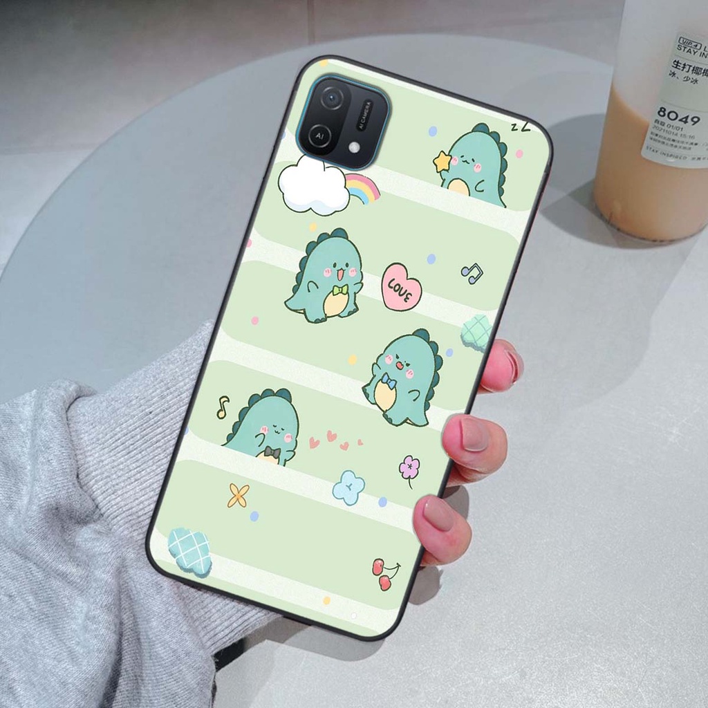 Ốp Oppo A16k in hình khủng long Dino siêu dễ thương