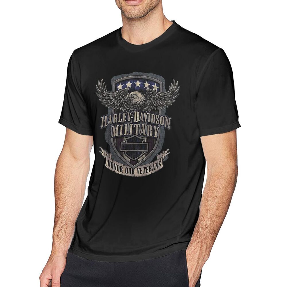 Áo thun nam ngắn tay in hình Harley-Davidson