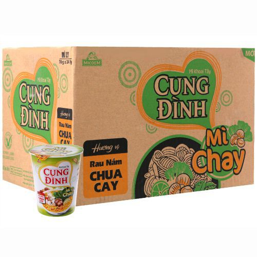 MÌ CUNG ĐÌNH CHAY RAU NẤM (THÙNG 24 LY)