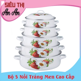 Bộ 5 Nồi Tráng Men Cao Cấp GoodLife GL15 ( Có Video )