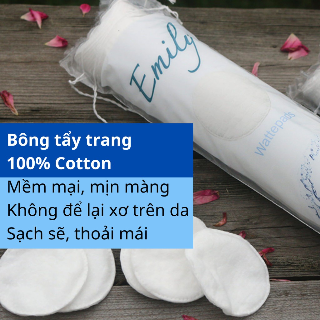 Bông tẩy trang Emily 120 miếng Đức