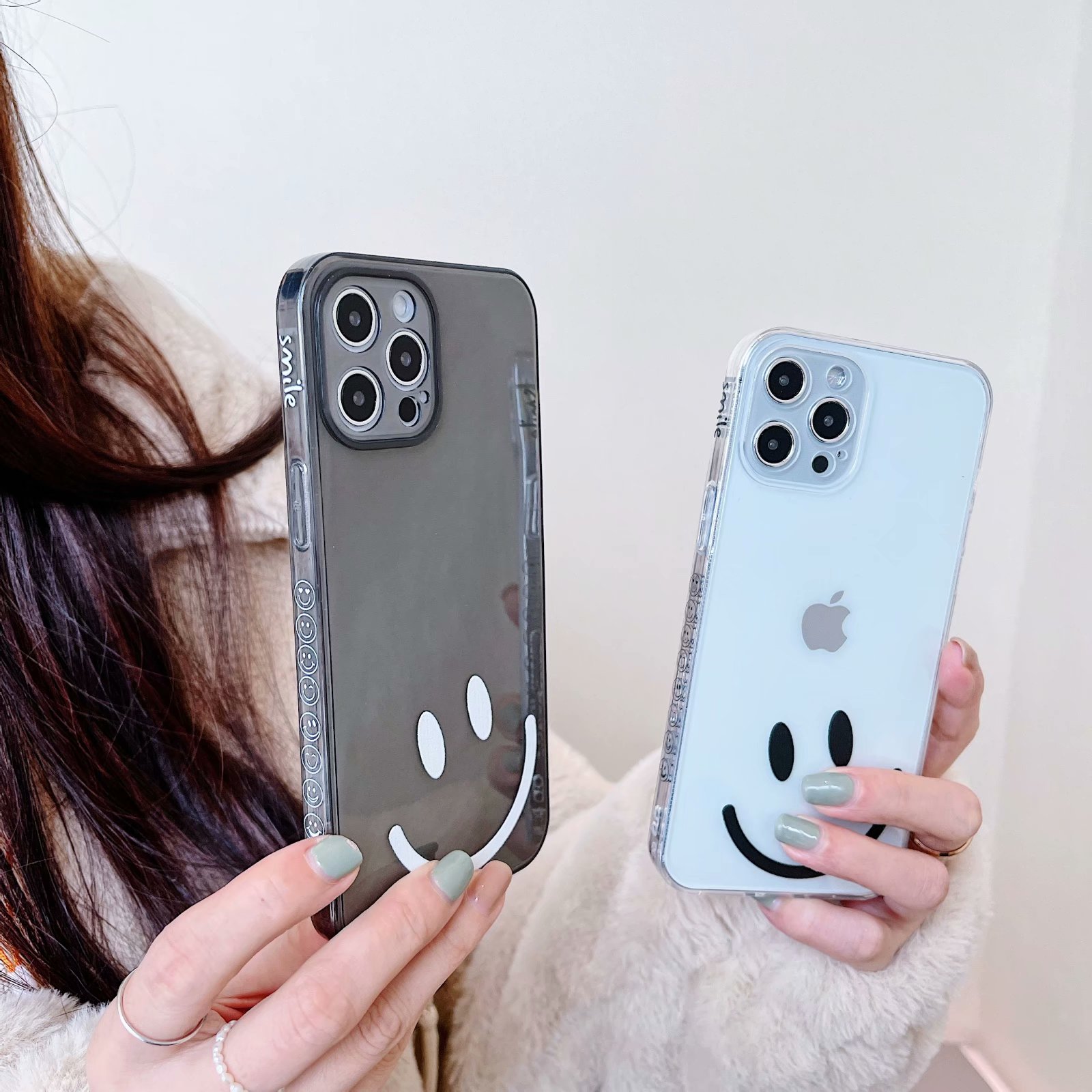 Ốp Lưng Tpu Trong Suốt Chống Sốc Hình Mặt Cười Đáng Yêu Cho Iphone 12pro Max 12mini 11pro Max Xs Max Xr Se 2020 7 8 Plus | BigBuy360 - bigbuy360.vn