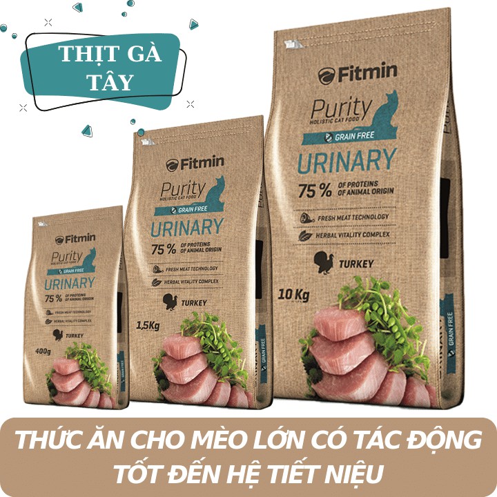 Fitmin Cat Purity Urinary - Thức Ăn Cho Mèo Lớn Tác Động Tốt Đến Hệ Tiết Niệu 1,5KG