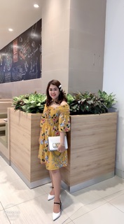 Đầm hoa trễ vai bigsize