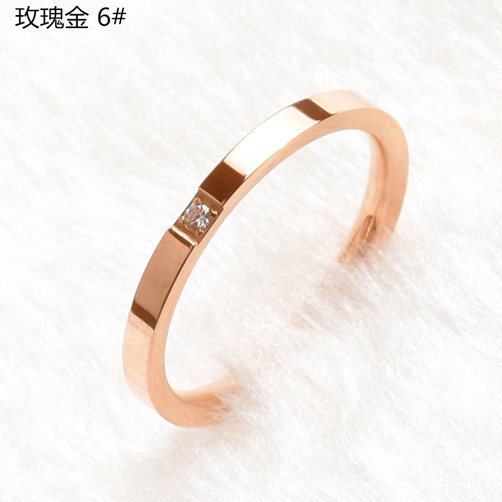 Nhẫn đính đá kiểu dáng đơn giản sang trọng cho nam &amp; nữ