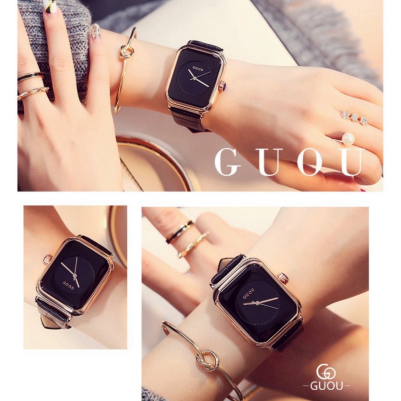 Đồng hồ nữ Guou GU8162 dây da hàng cao cấp hh-STORE
