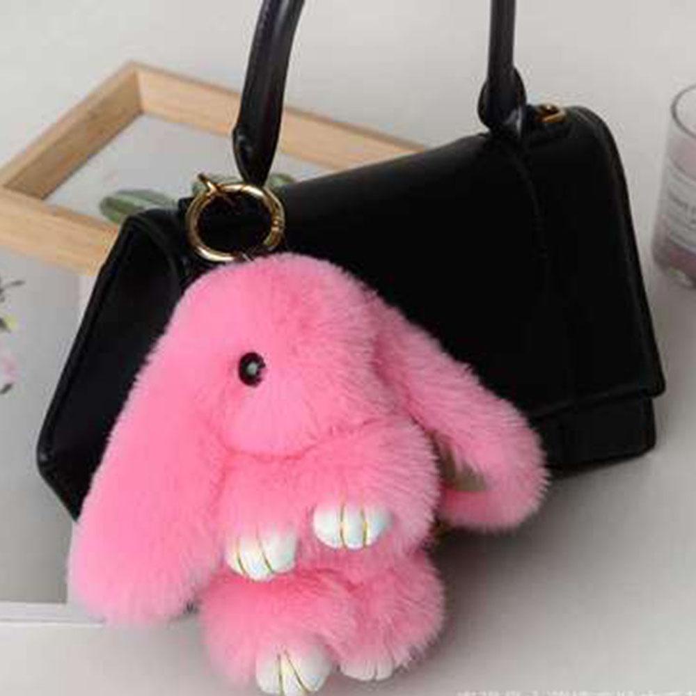 LANFY Móc Khóa Thỏ Nhồi Bông 14cm Dễ Thương