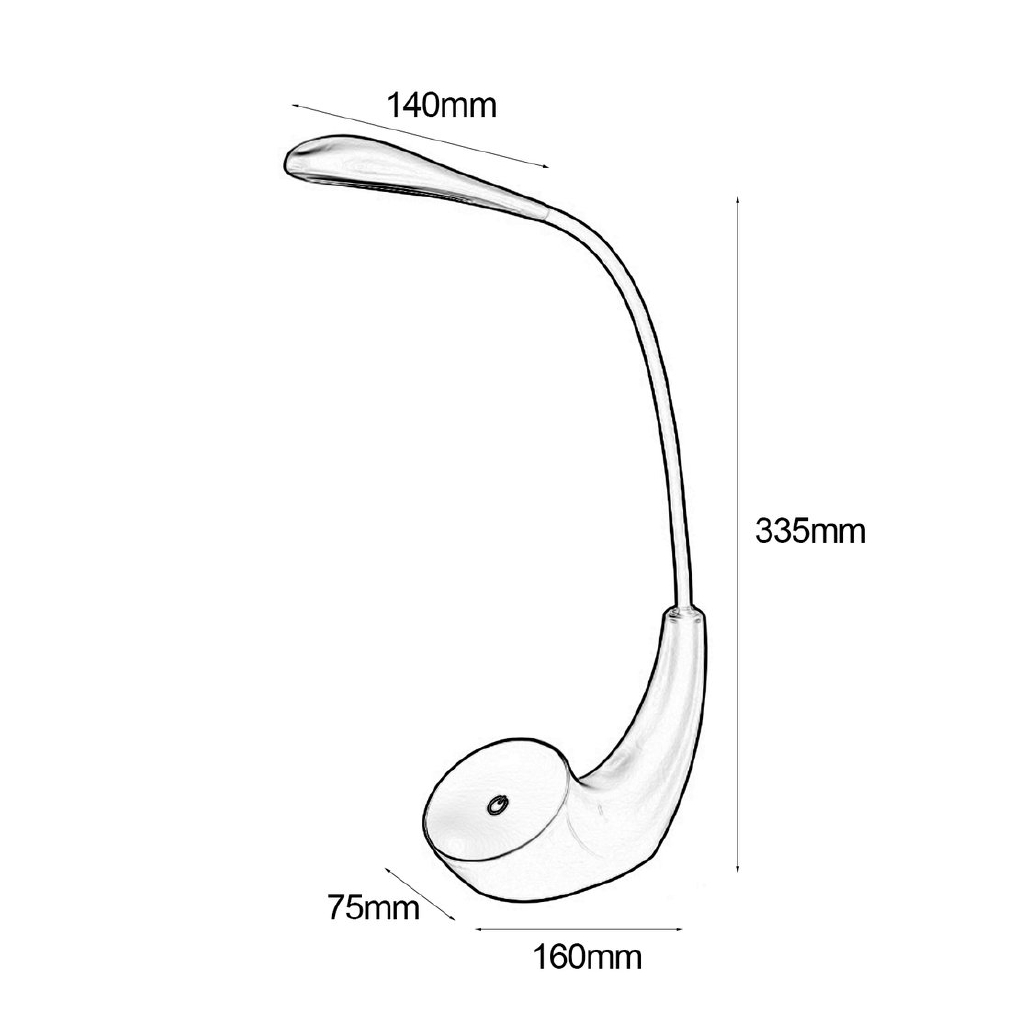 Đèn đọc sách led USB nút nhấn cảm ứng 3W 5V bền đẹp