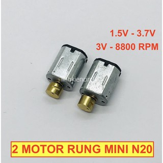 2 Motor rung mini N20 điện áp 1.5V - 3.7V dòng 370mA - LK0312