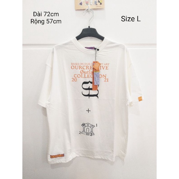 Áo Thun Outlaw Màu Trắng Chính Hãng
