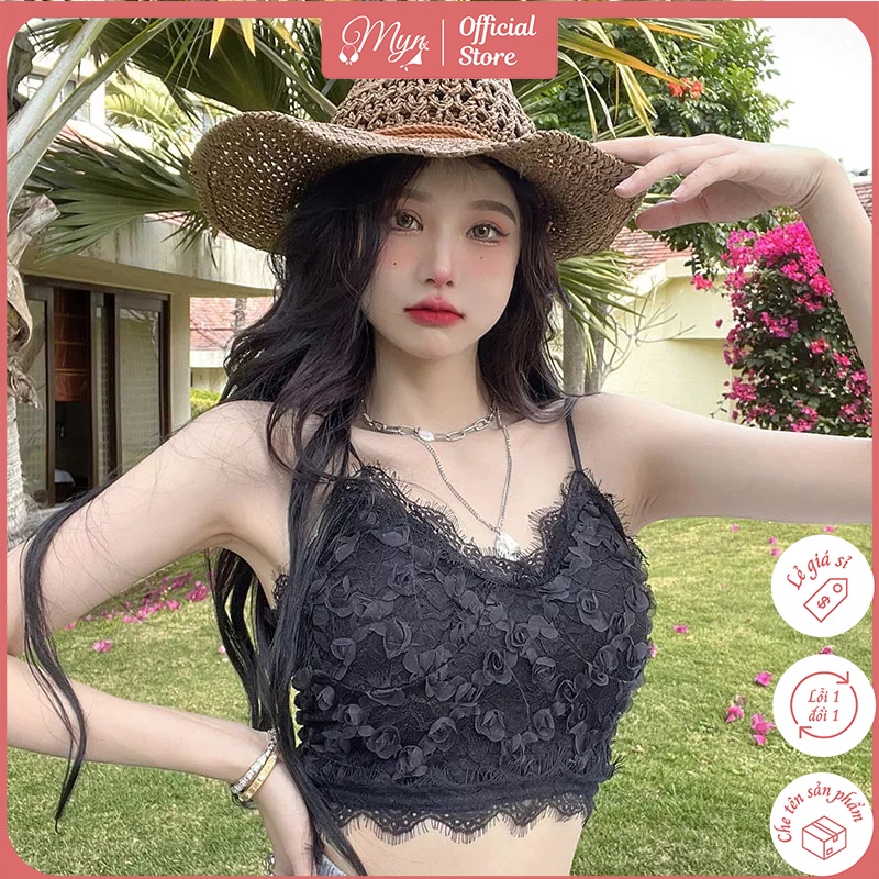 Áo lót nữ, áo bra hoa hồng nổi B 3135 quả chéo quyến rũ MYN_UNDERWEAR