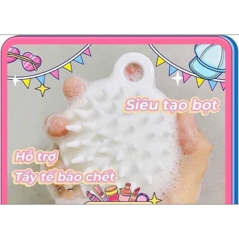 Lược Gội Đầu Mềm Silicon Mát Xa Da Đầu Giảm Ngứa Da Đầu Ngăn Rụng Tóc