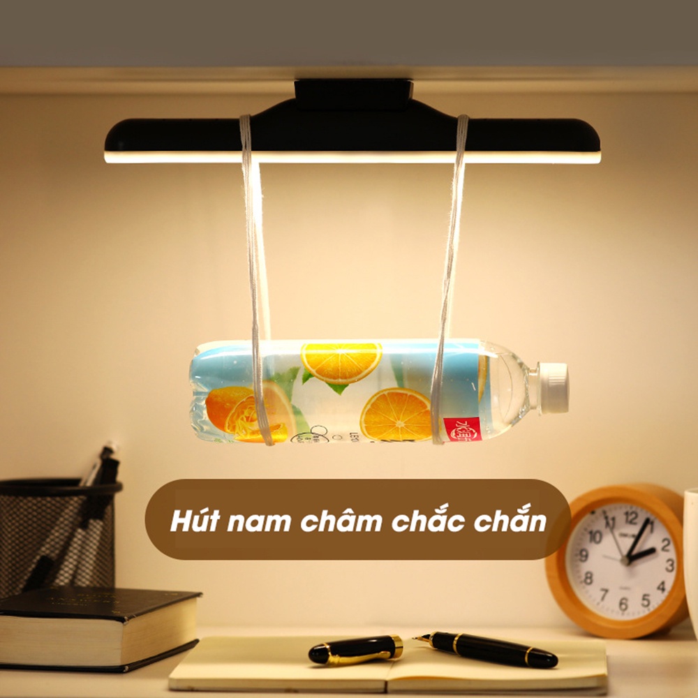 Đèn led dán tường tích điện 1800mAh đèn đọc sách trang điểm bàn học bàn làm việc 4 chế độ sáng cảm ứng chạm tiện lợi