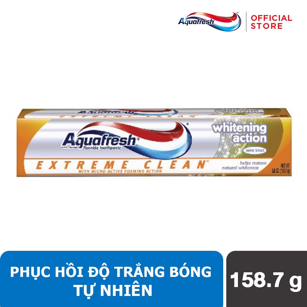 Kem đánh răng Aquafresh Extreme Clean Whitening Action 158.7 gr