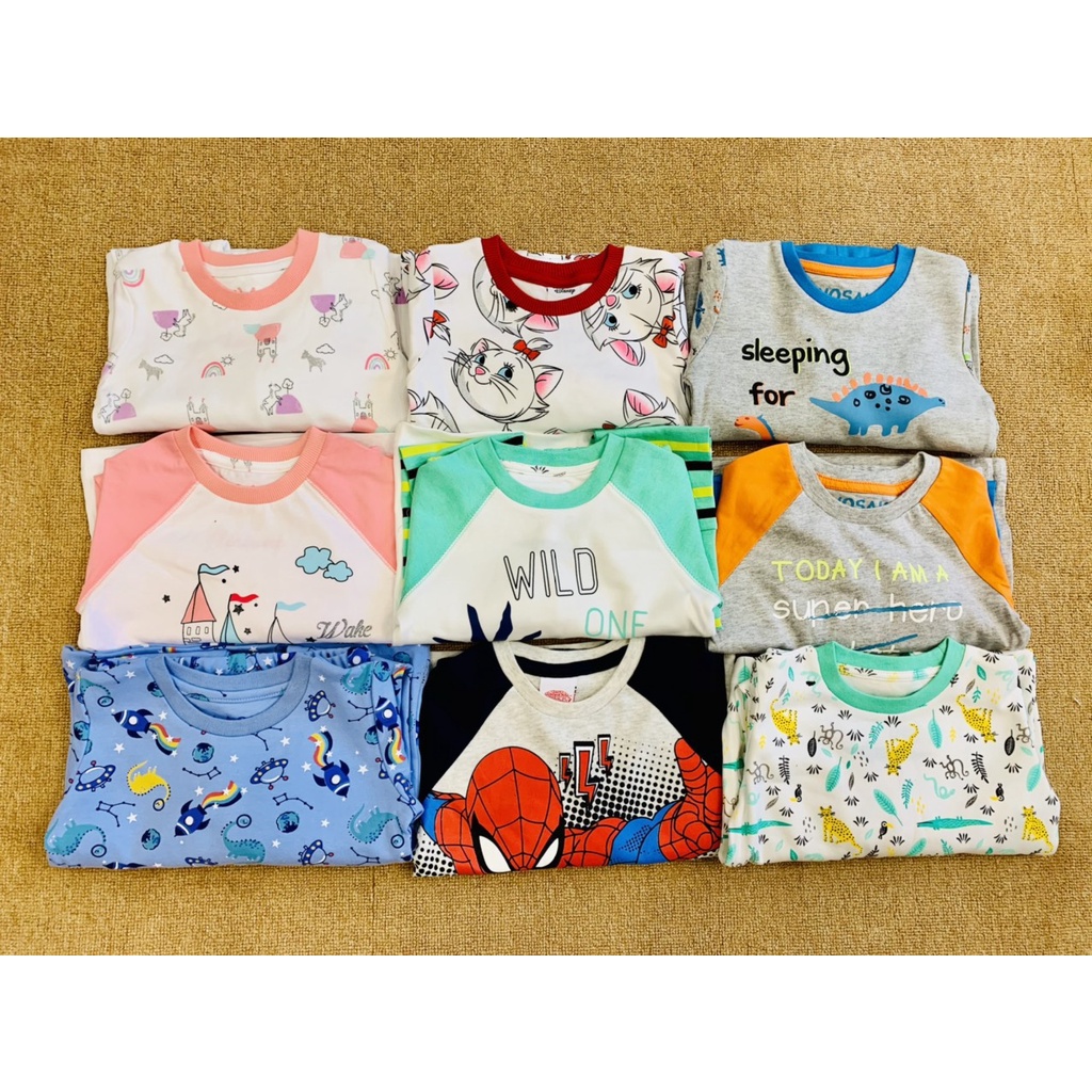 Bộ quần áo cotton thu động cho bé dầy xuất dư DN