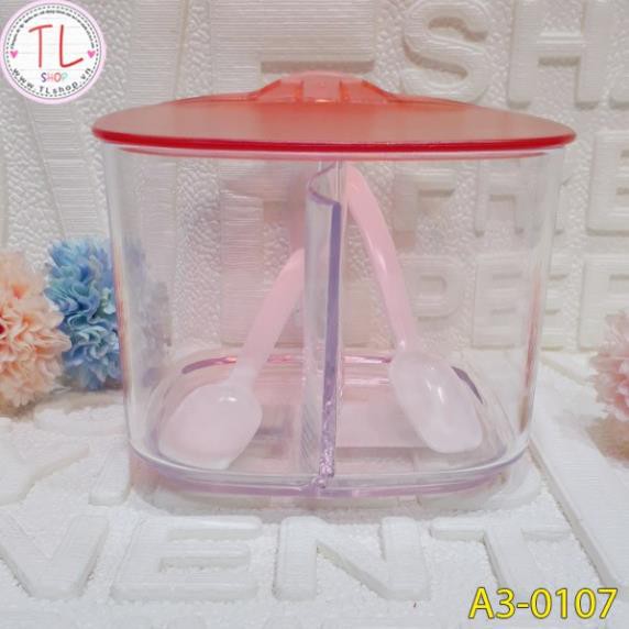 HỘP ĐỰNG GIA VỊ 2 NGĂN TRONG 1