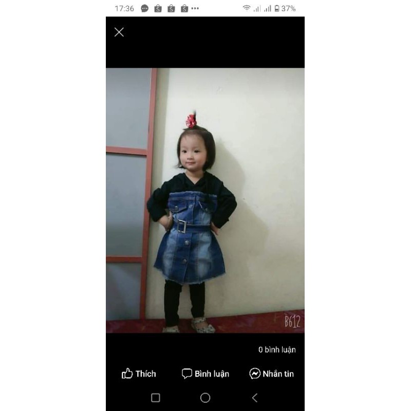 Đầm jean kiểu hoodi