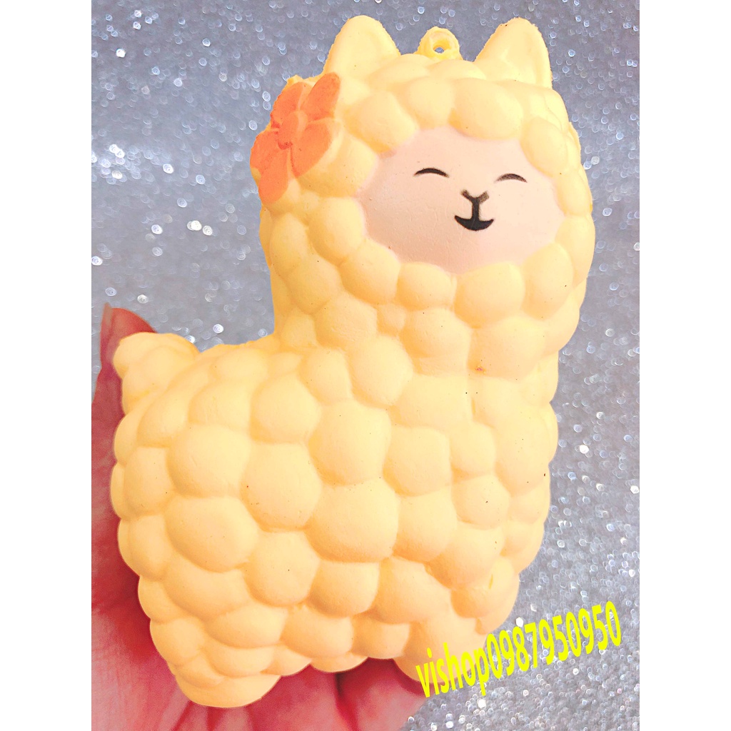 Squishy Lớn JUMBO Hình Con Cừu Màu Vàng Đồ Chơi Xốp Giảm Stress Hình mềm mịn dễ Thương đàn hồi Cho Bé