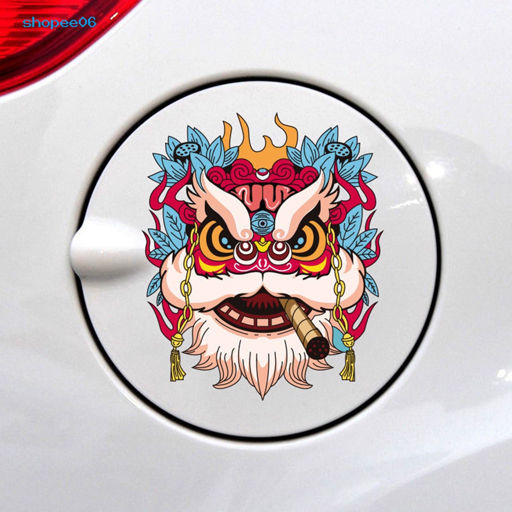 Miếng Dán Trang Trí Xe Hơi Họa Tiết Sư Tử Awake Lion Vui Nhộn Màu Sáng Độc Đáo Trang Trí Van