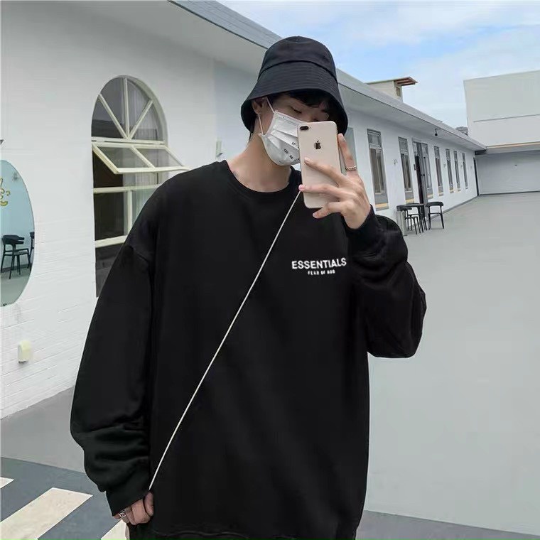 ÁO SWEATER NỈ UNISEX IN ESSENTIAL PHOM NAM NỮ CỰC ĐẸP
